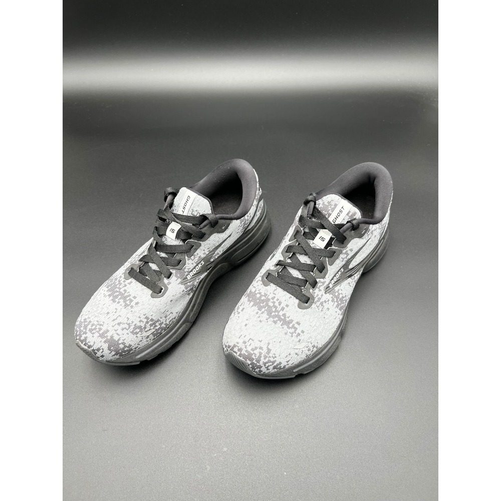Brooks Ghost 15 Womens Running Shoes Grey Black Digital Camo Neutral Trainers
